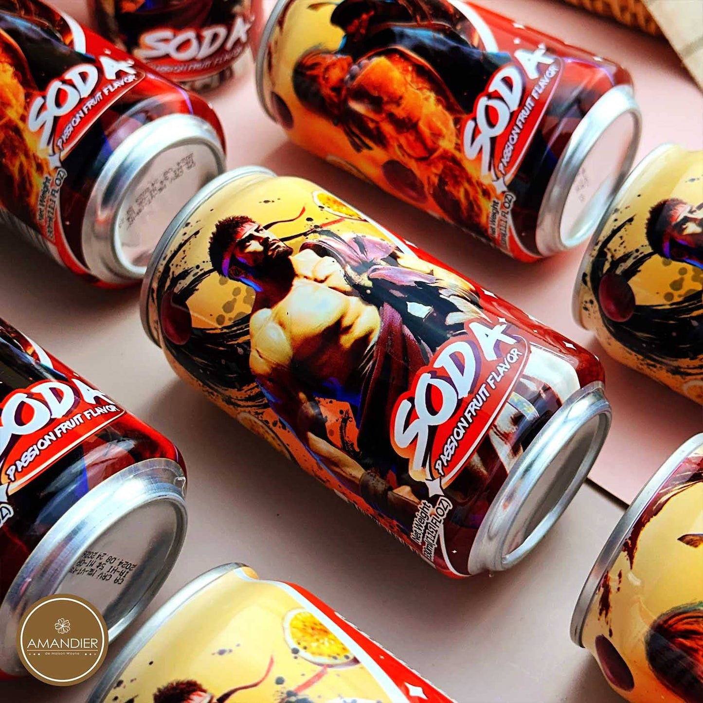 Street Fighter Passion Fruit Soda - Ryu & Ken 330ml (Taiwan)
