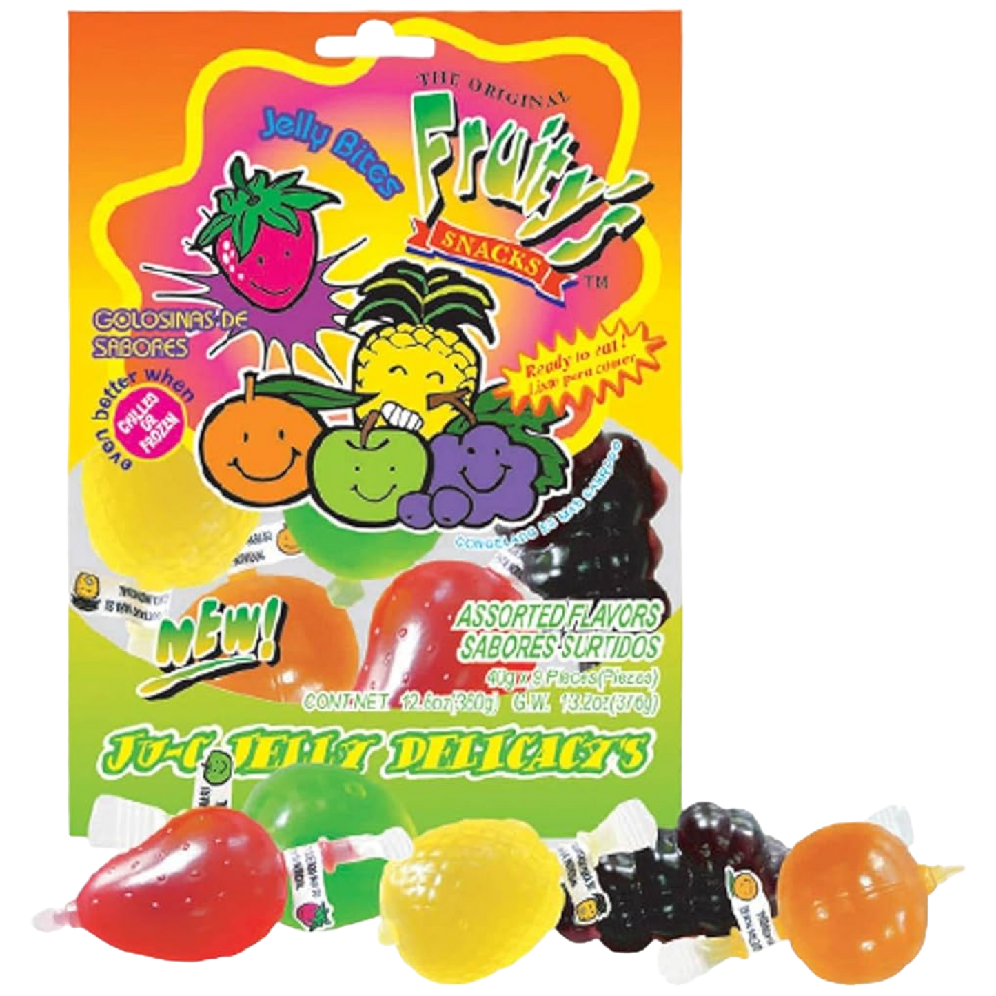 Din Don Fruitys Ju-C Jelly fruit TikTok Candy jello Bag