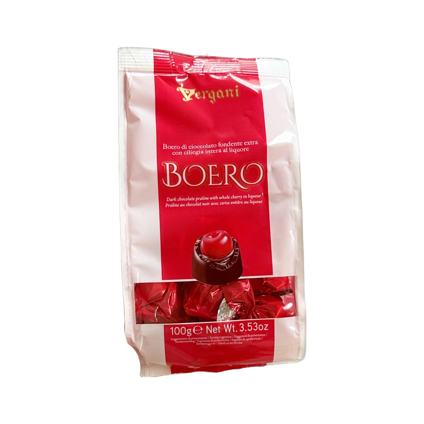 Vergani Boero Dark Chocolate Pralines w/ Cherry 100g (Italy)