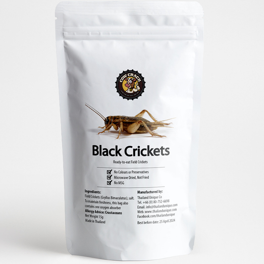 Cow Crack Black Crickets 15 Grams