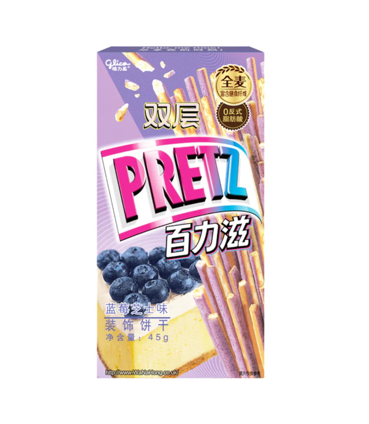 Glico Pretz Blueberry Cheesecake  45g (China)